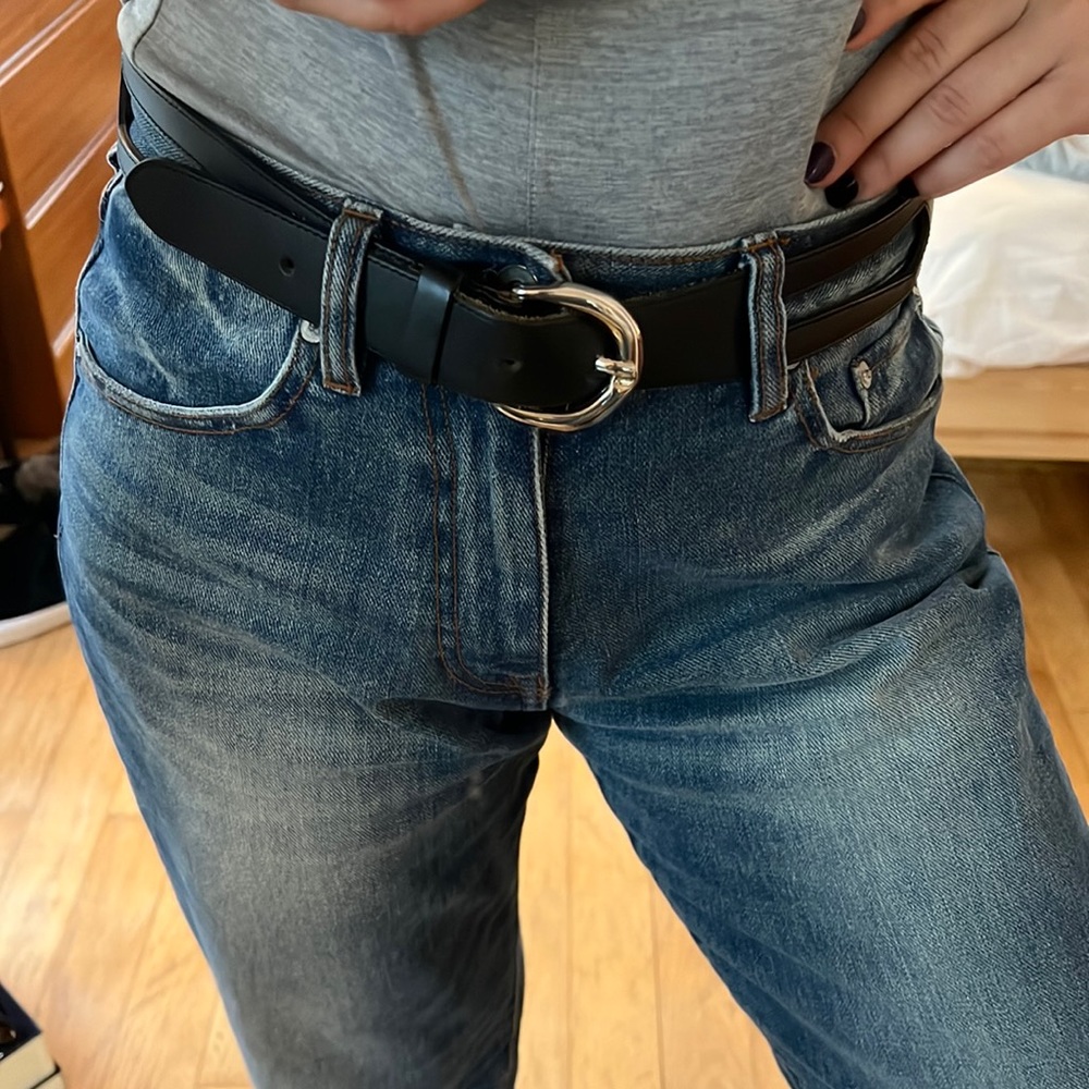 A.P.C. Black leather belt